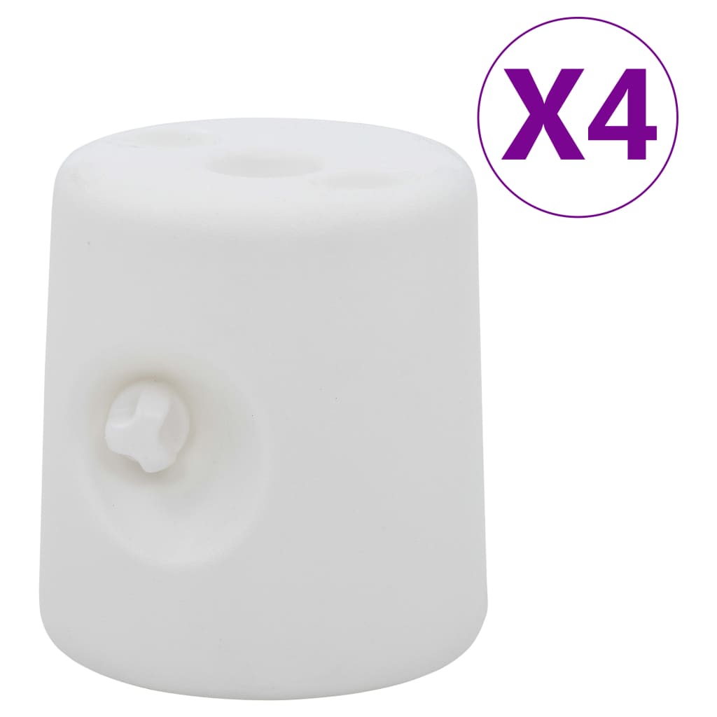 vidaXL Pesos para cenador/carpa 4 unidades PE blanco