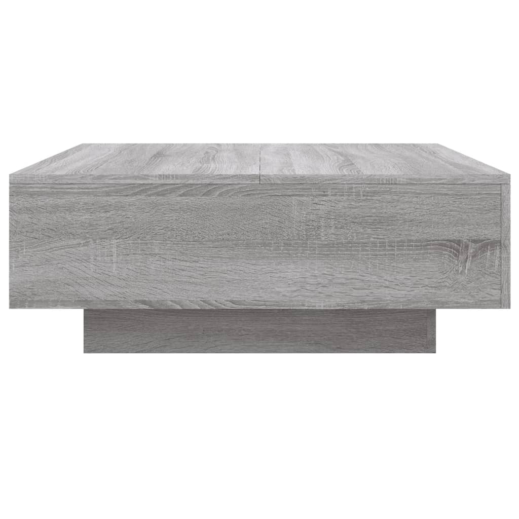 vidaXL Mesa de centro madera de ingeniería gris Sonoma 80x80x31 cm