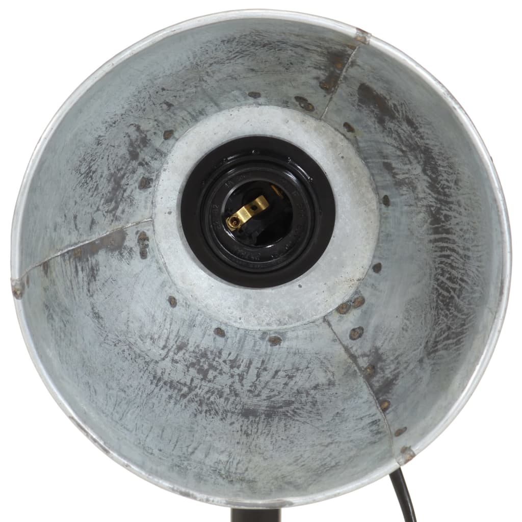 vidaXL Lámpara de escritorio plateado vintage 25 W E27 18x18x60 cm