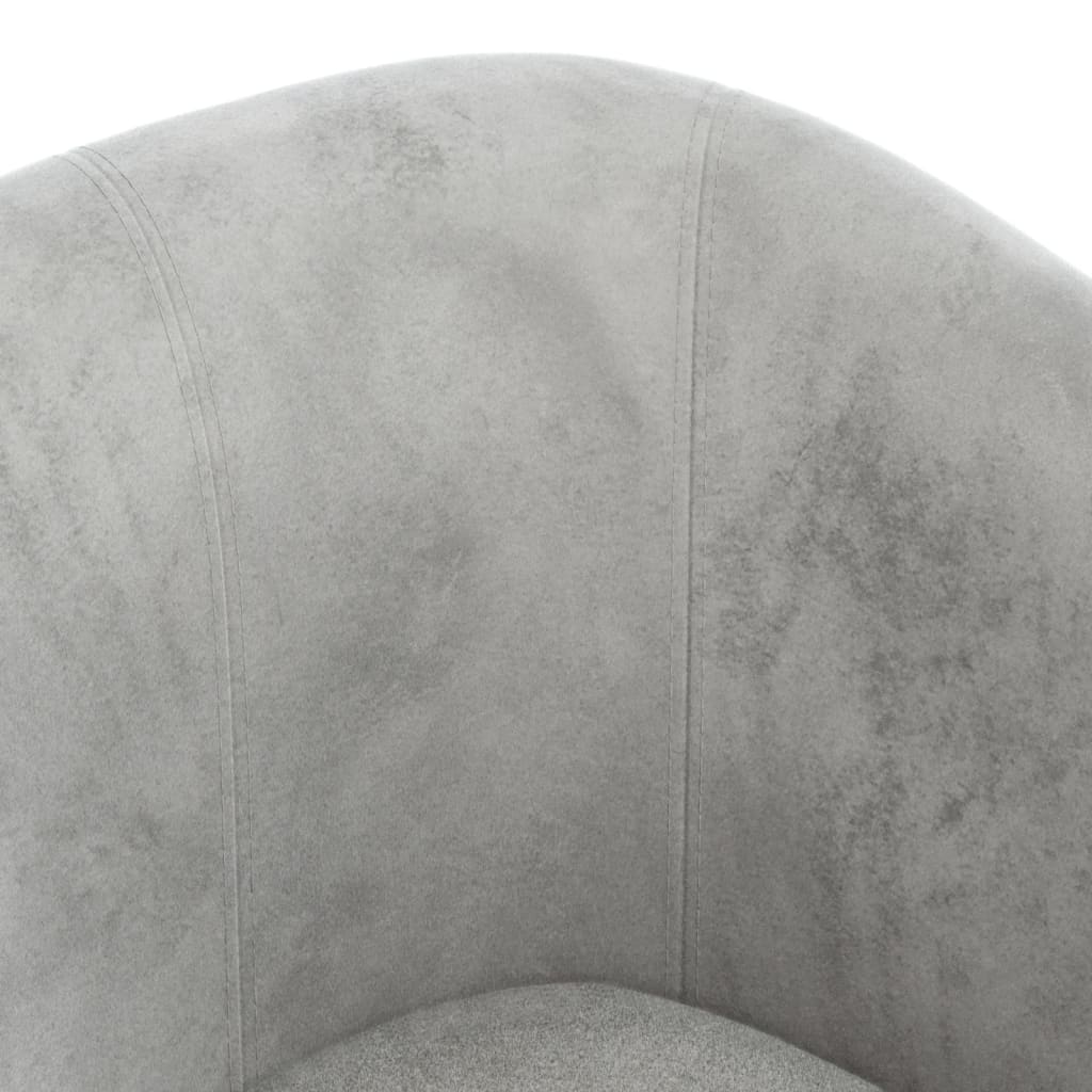 vidaXL Sillón con taburete terciopelo gris claro