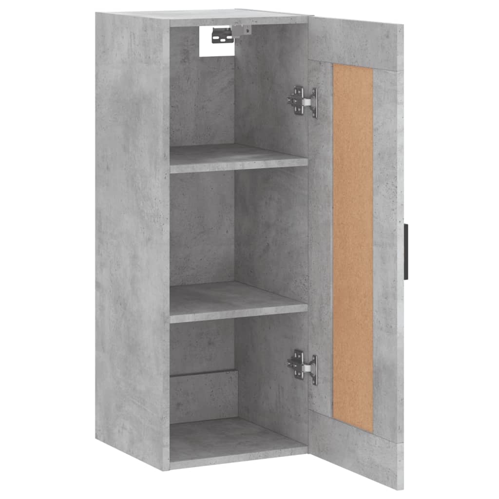 vidaXL Armario de pared madera ingeniería gris hormigón 34,5x34x90 cm