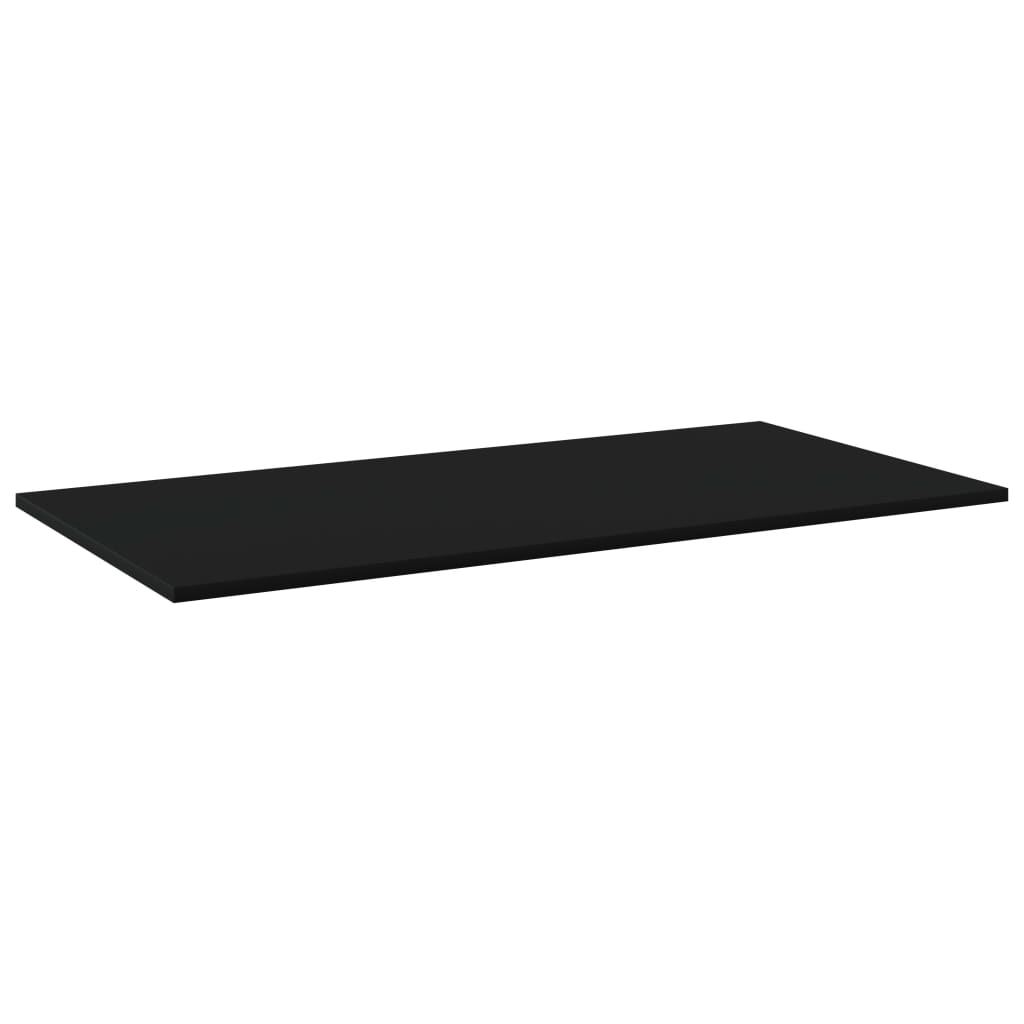 vidaXL Estantes para estantería 4 uds contrachapada negro 80x20x1,5 cm