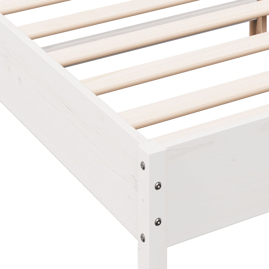 vidaXL Estructura de cama sin colchón madera de pino blanca 140x200 cm