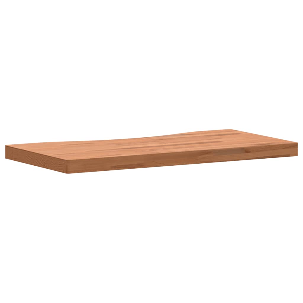 vidaXL Tablero de escritorio madera maciza de haya 80x(36-40)x4 cm