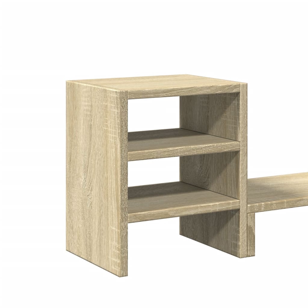 vidaXL Soporte monitor con organizador escritorio madera roble Sonoma