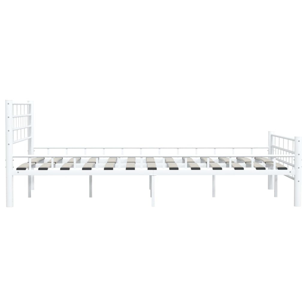 vidaXL Estructura de cama sin colchón metal blanco 140x200 cm