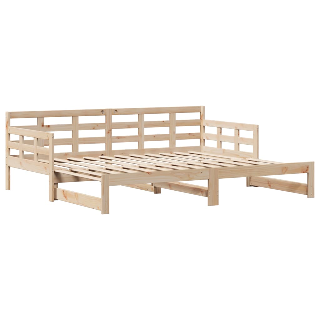 vidaXL Sofá cama nido con cajones madera maciza de pino 80x200 cm