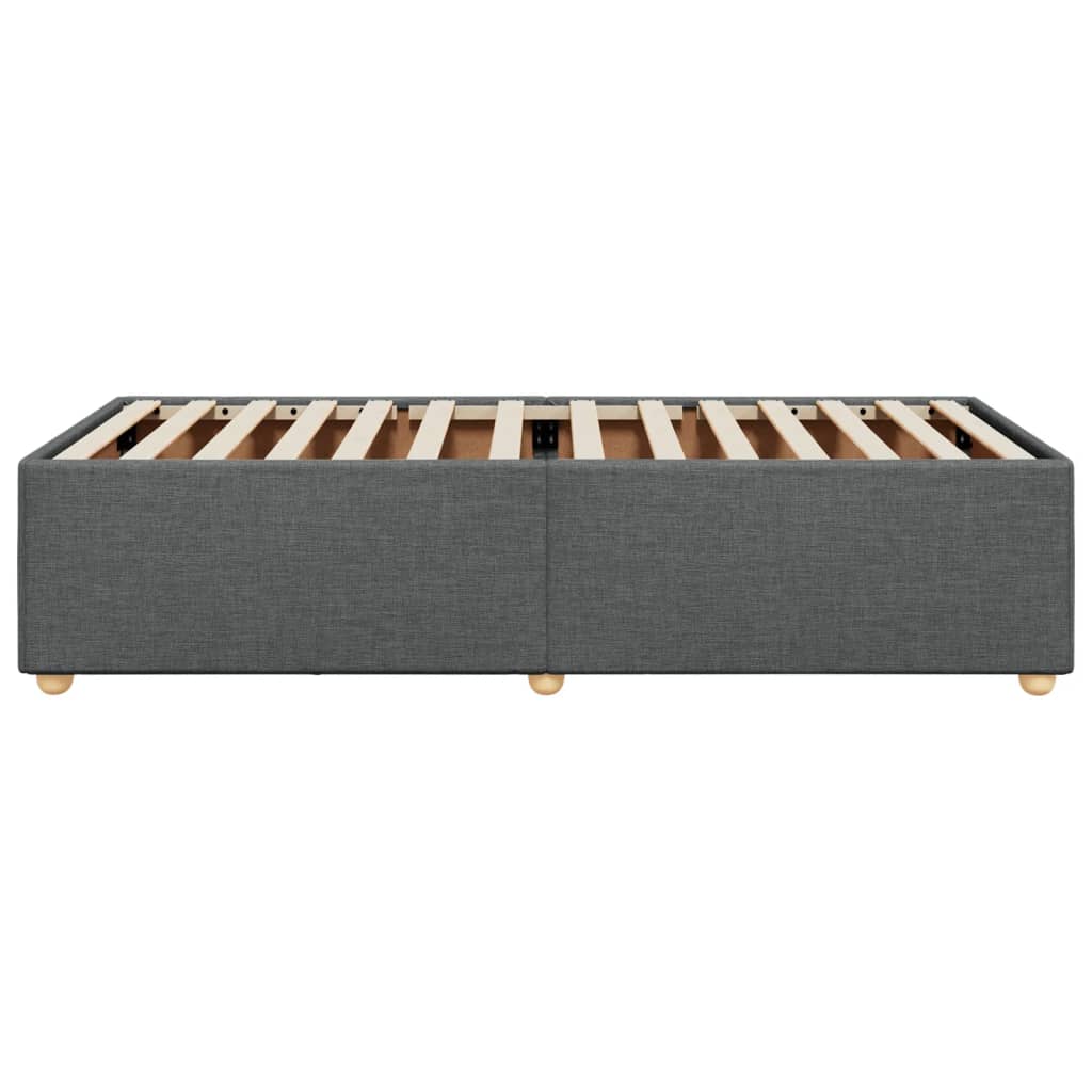 vidaXL Estructura de cama sin colchón tela gris oscuro 90x190 cm