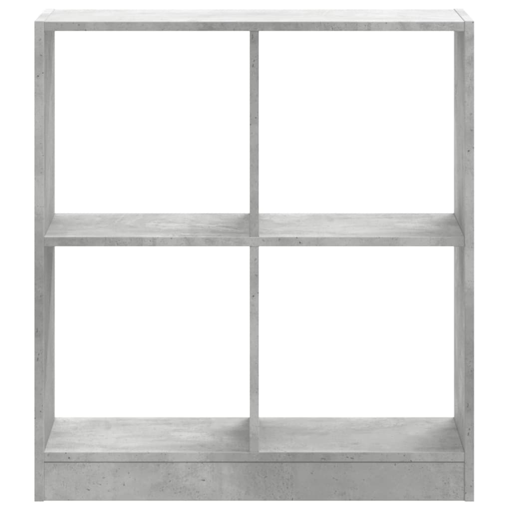 vidaXL Estantería madera de ingeniería gris hormigón 68,5x32x75 cm