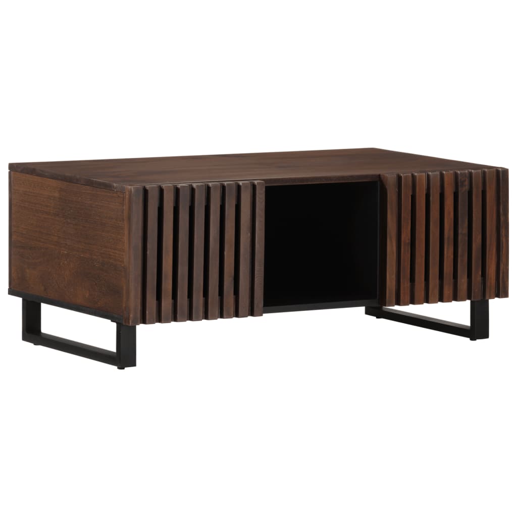 vidaXL Mesa de centro de madera maciza mango marrón 100x55x40 cm