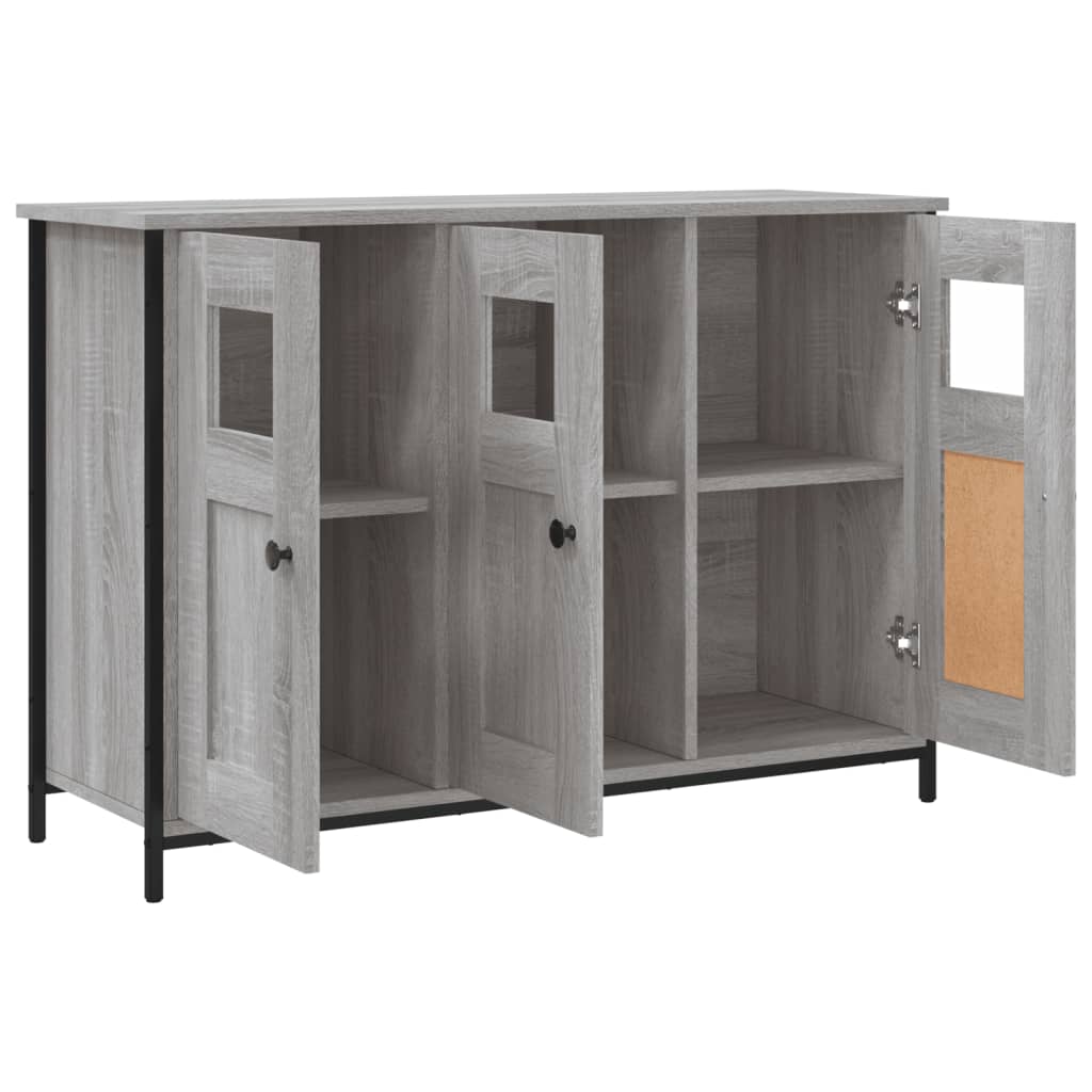 vidaXL Aparador de madera de ingeniería gris Sonoma 100x35x70 cm