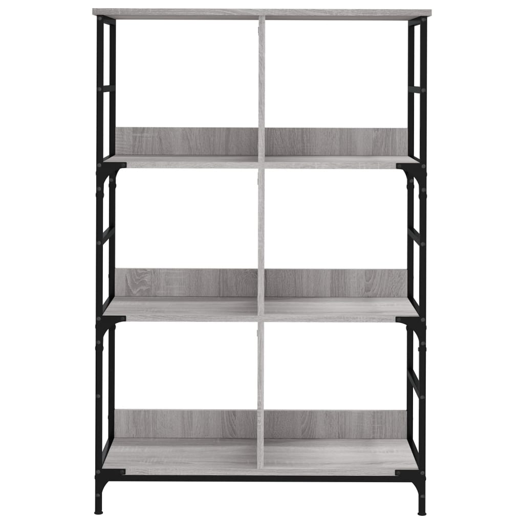 vidaXL Estantería de madera de ingeniería gris Sonoma 78,5x33x117,5 cm