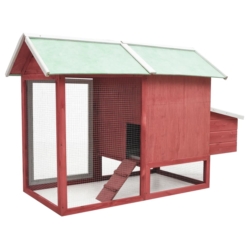 vidaXL Gallinero madera maciza de pino y abeto rojo 170x81x110 cm