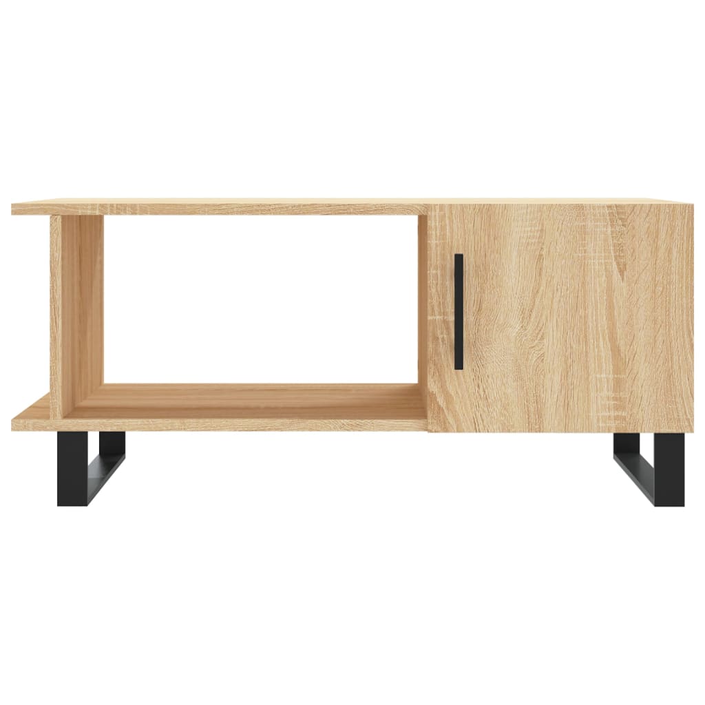 vidaXL Mesa de centro madera contrachapada roble Sonoma 90x50x40 cm