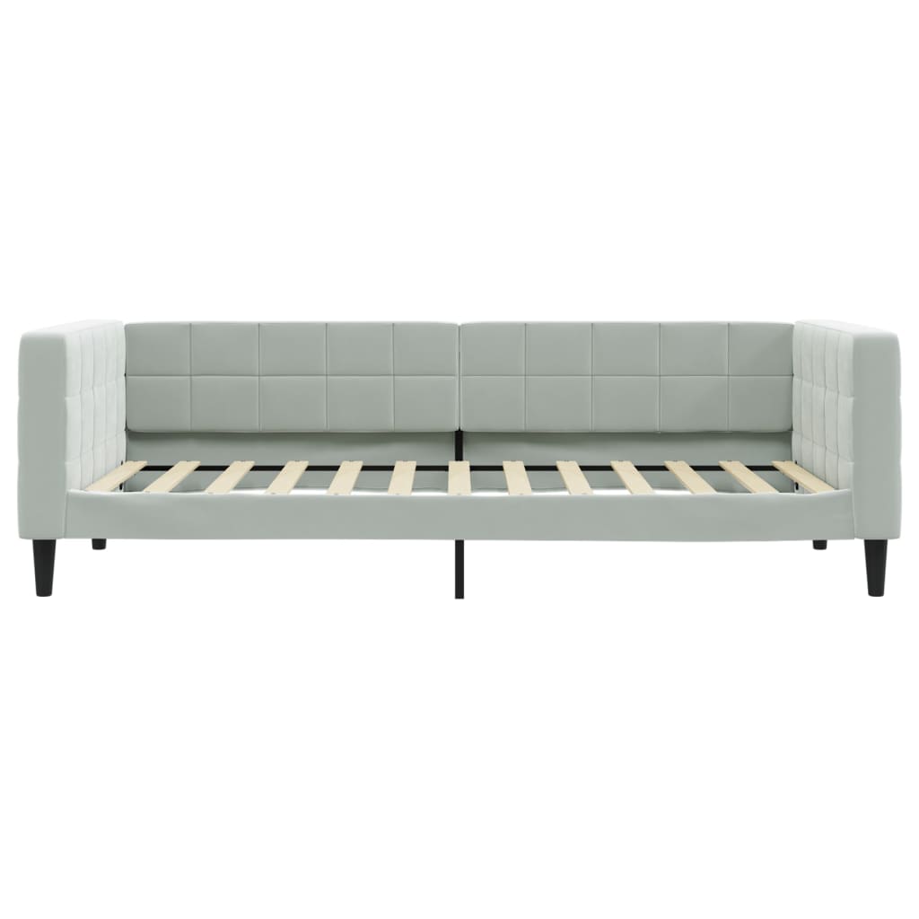 vidaXL Sofá cama nido terciopelo gris claro 100x200 cm