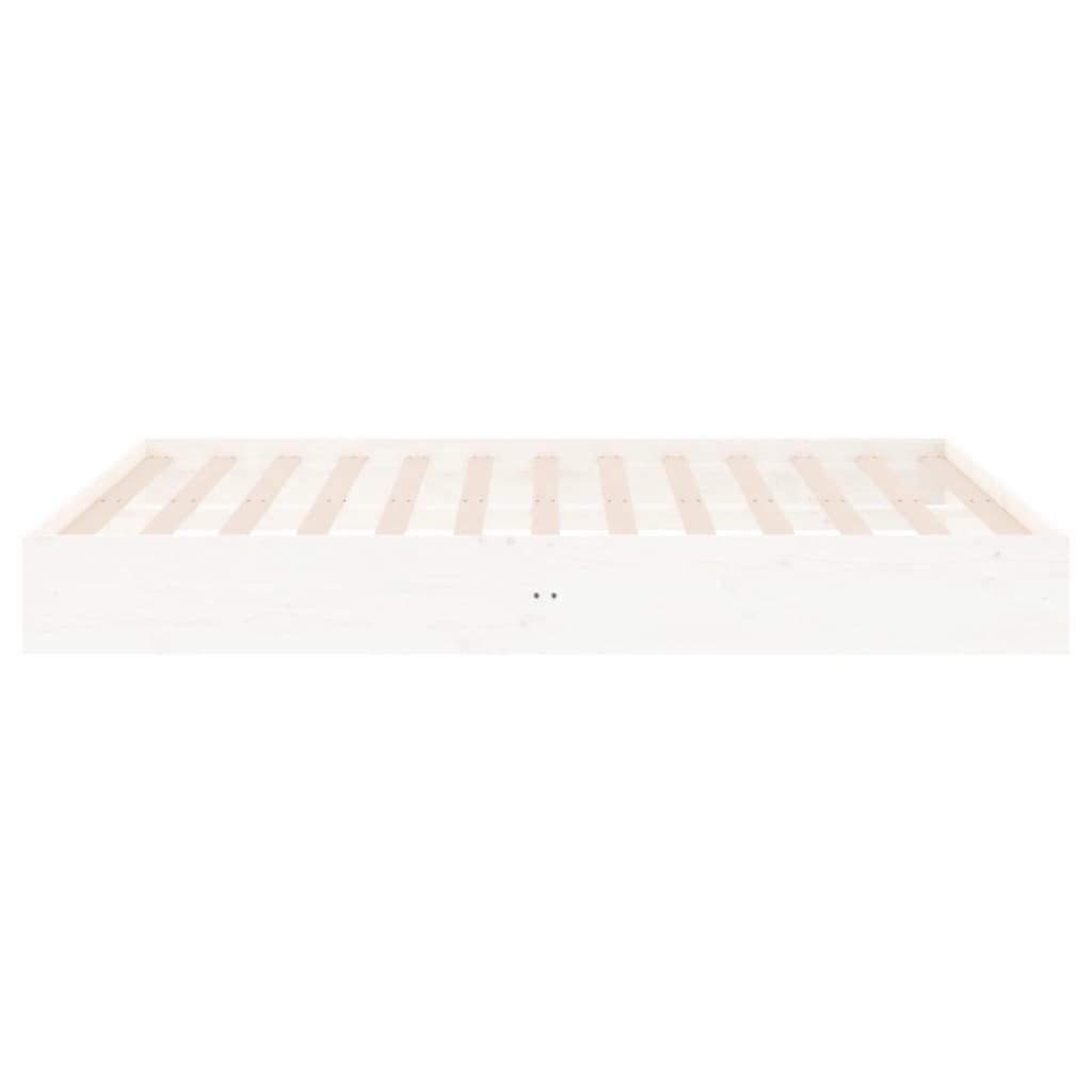 vidaXL Estructura de cama de madera maciza blanca 140x200 cm