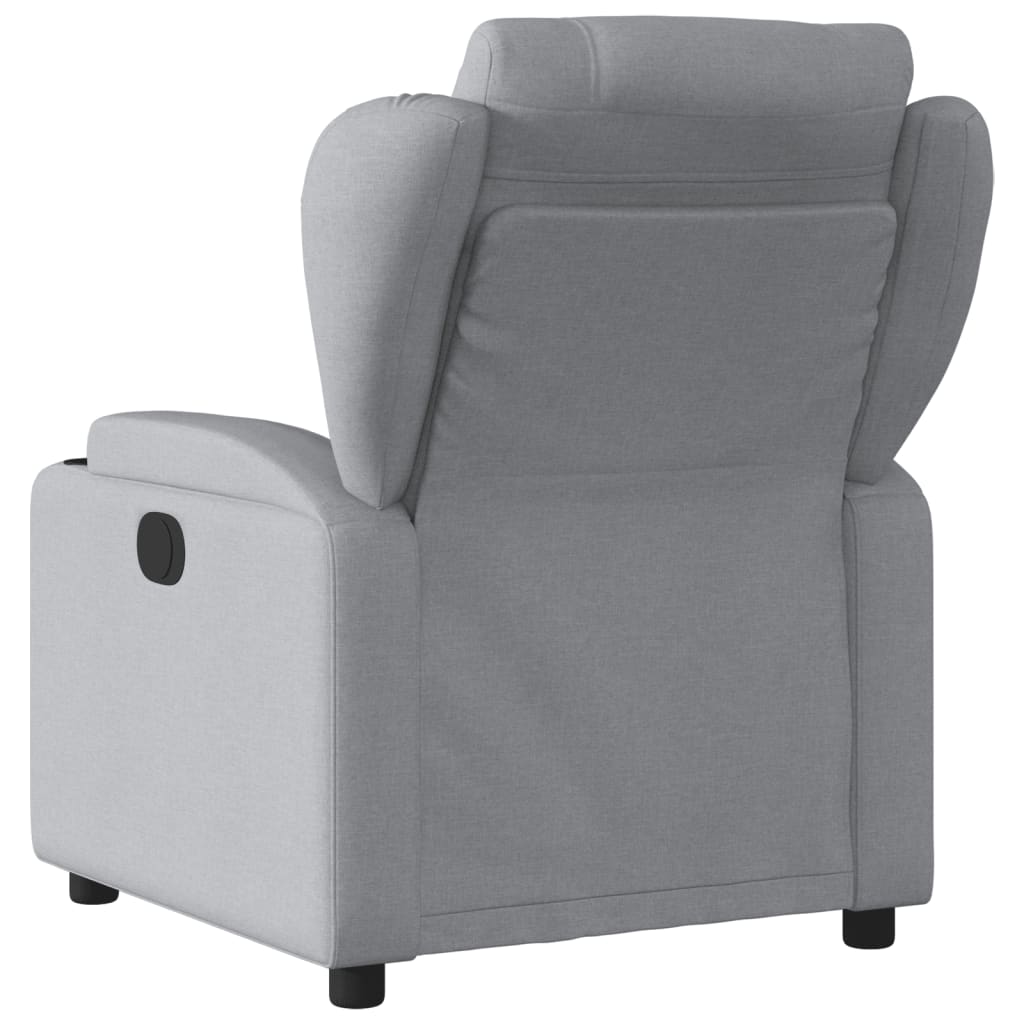 vidaXL Sillón reclinable eléctrico tela gris claro