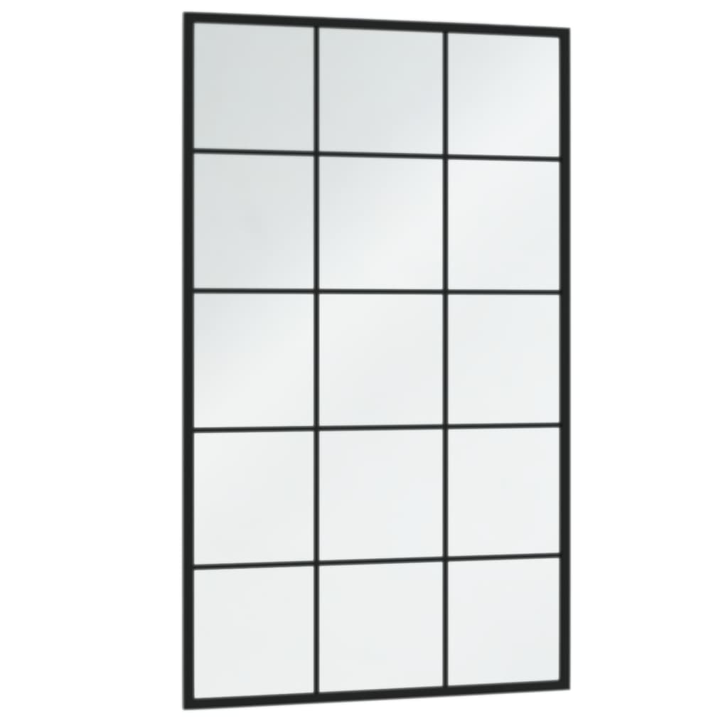 vidaXL Espejos de pared 6 uds metal negro 100x60 cm