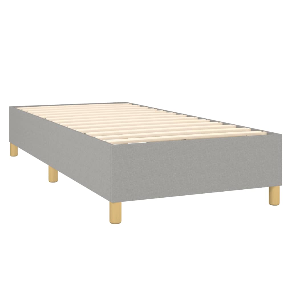 vidaXL Estructura de cama de tela gris claro 80x200 cm