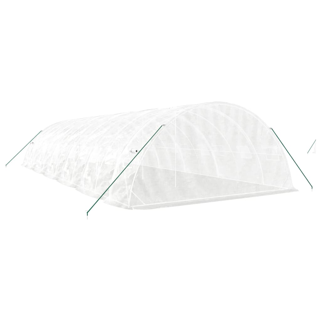 vidaXL Invernadero con estructura de acero blanco 60 m² 12x5x2,3 m