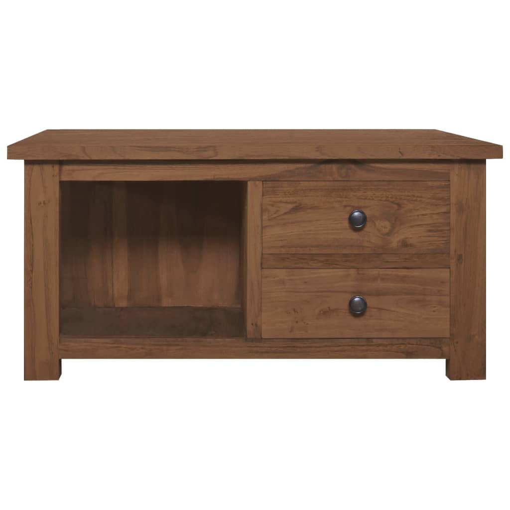 vidaXL Mesa de centro de madera maciza de teca 68x68x33 cm