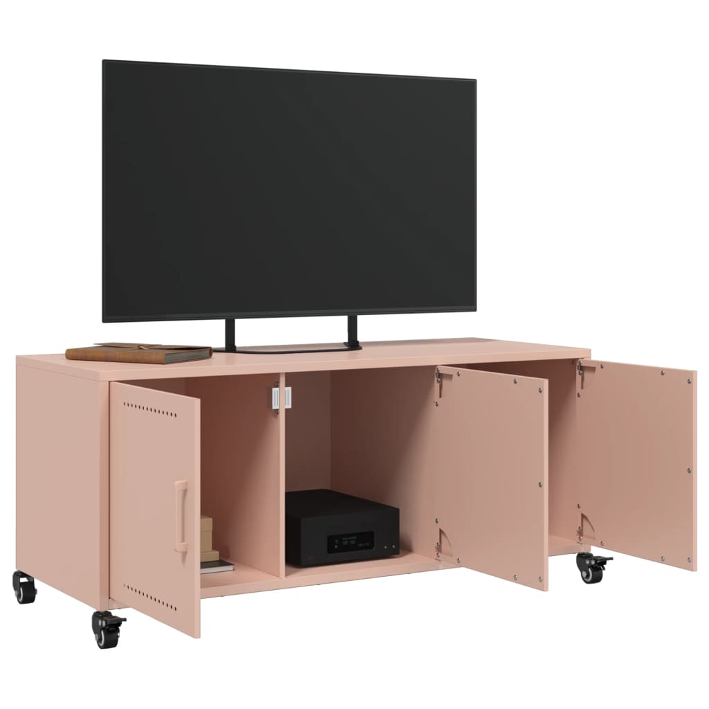 vidaXL Mueble de TV acero rosa 100,5x39x43,5 cm