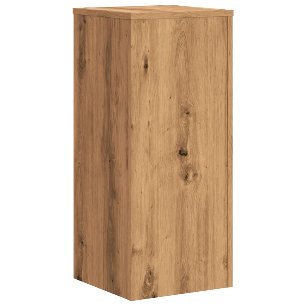 vidaXL Soportes de plantas 2 uds madera roble artisian 30x30x70 cm