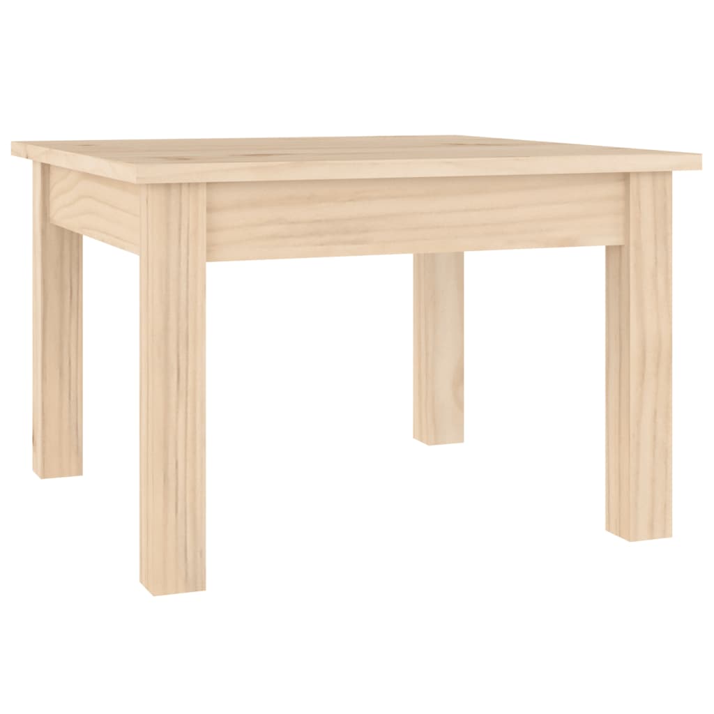 vidaXL Mesa de centro de madera maciza de pino 45x45x30 cm