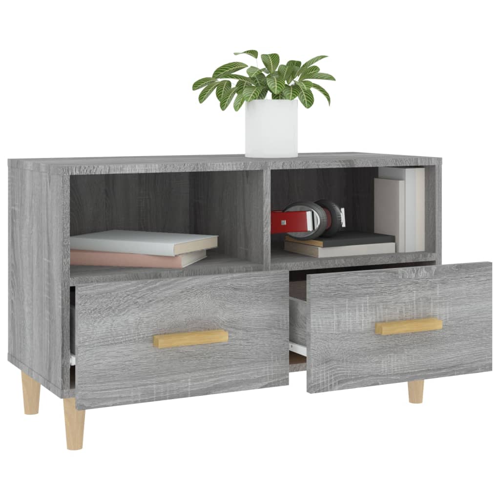 vidaXL Mueble de TV madera de ingeniería gris Sonoma 80x36x50 cm